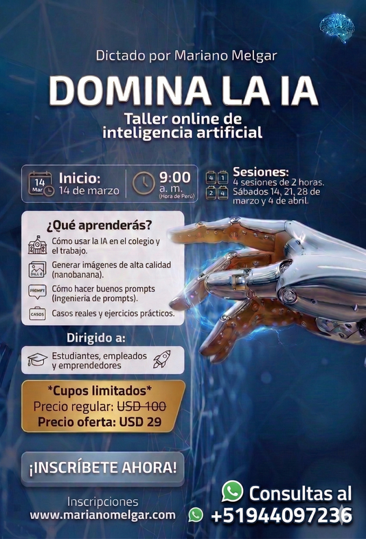 Taller online de inteligencia artificial -  8 horas